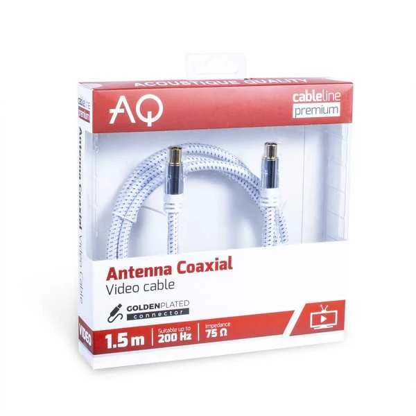 Antenos bendraašis kabelis - antena (vyriška) - antena (moteriška) ilgis: 10,0 m AQ Premium