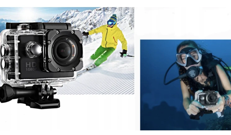 1080p sportinė kamera juoda