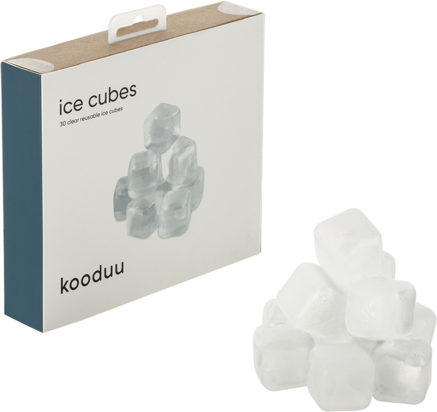Kooduu – daugkartinio naudojimo ledo kubeliai gėrimams vėsinti Synergy lempose