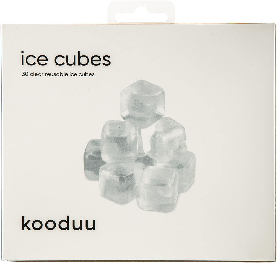 Kooduu – daugkartinio naudojimo ledo kubeliai gėrimams vėsinti Synergy lempose