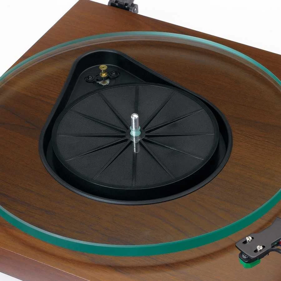Patefonas Lenco LBT-225WA su Bluetooth, tamsiai rudas