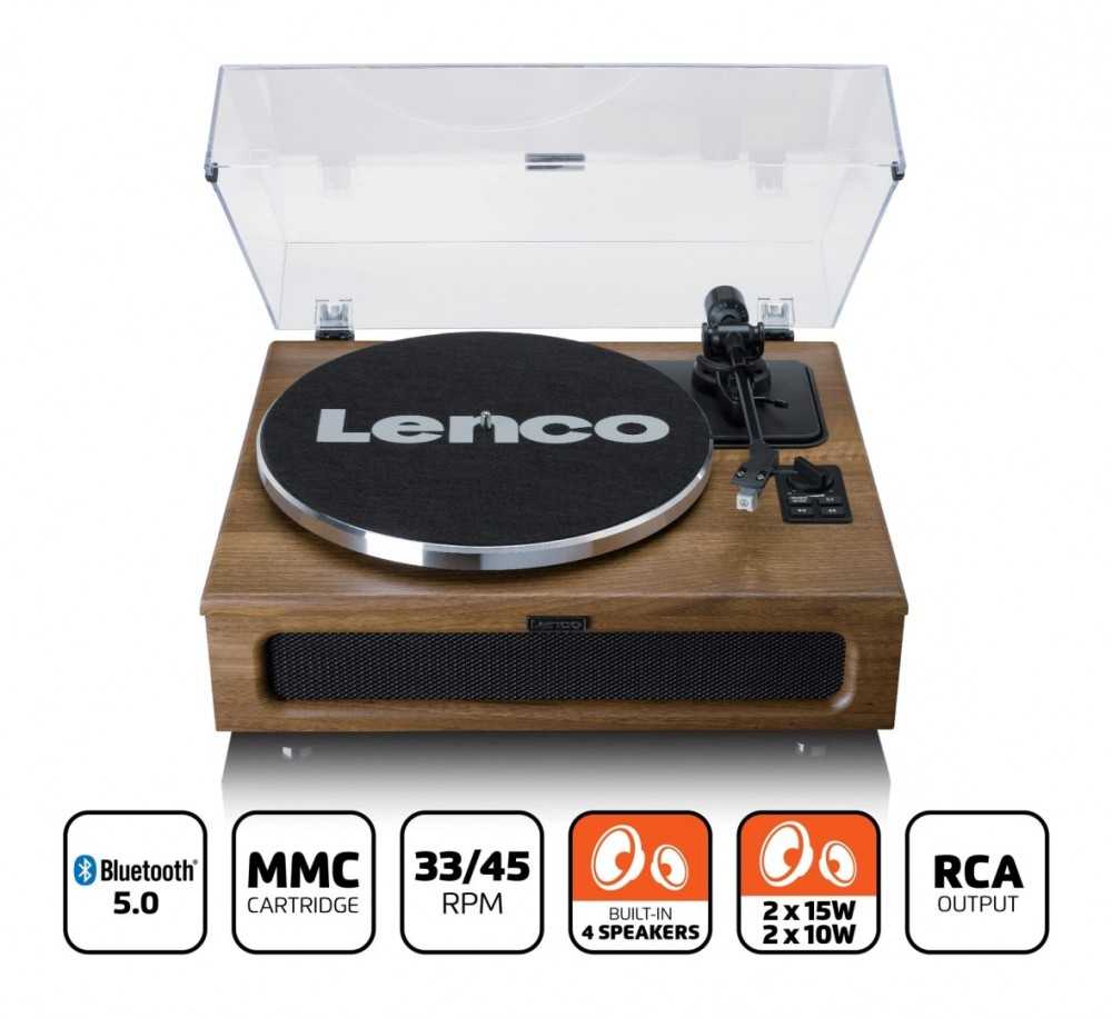 Patefonas Lenco LS-410WA, graikiško riešuto spalvos