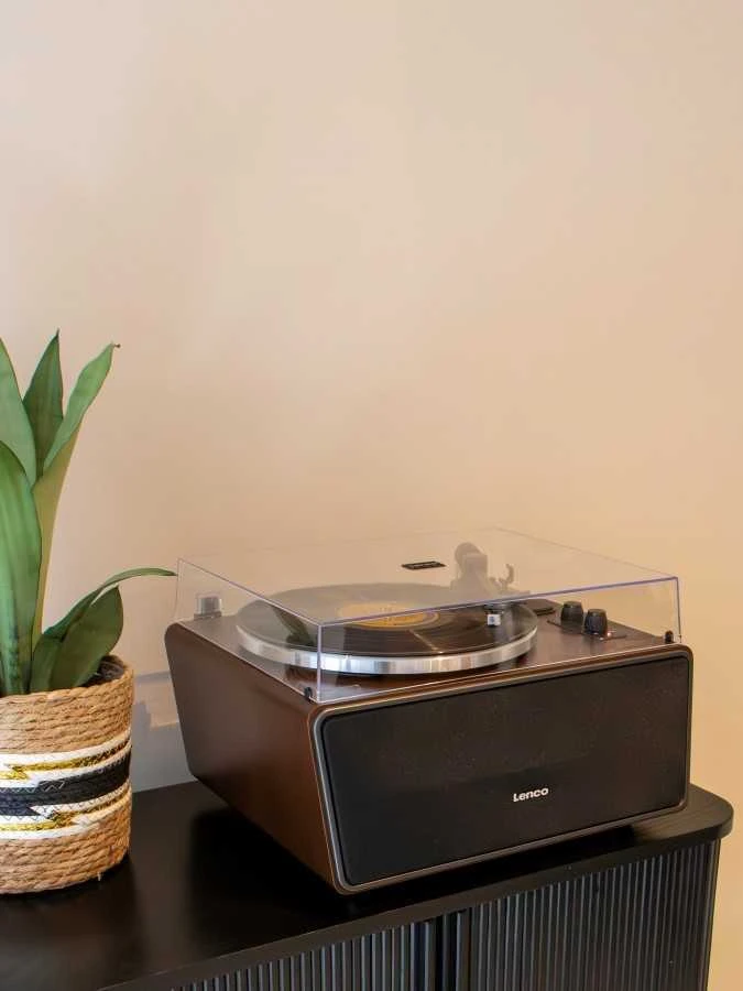 Lenco LS-470WA - Hi-Fi patefonas su garsiakalbiais ir Bluetooth