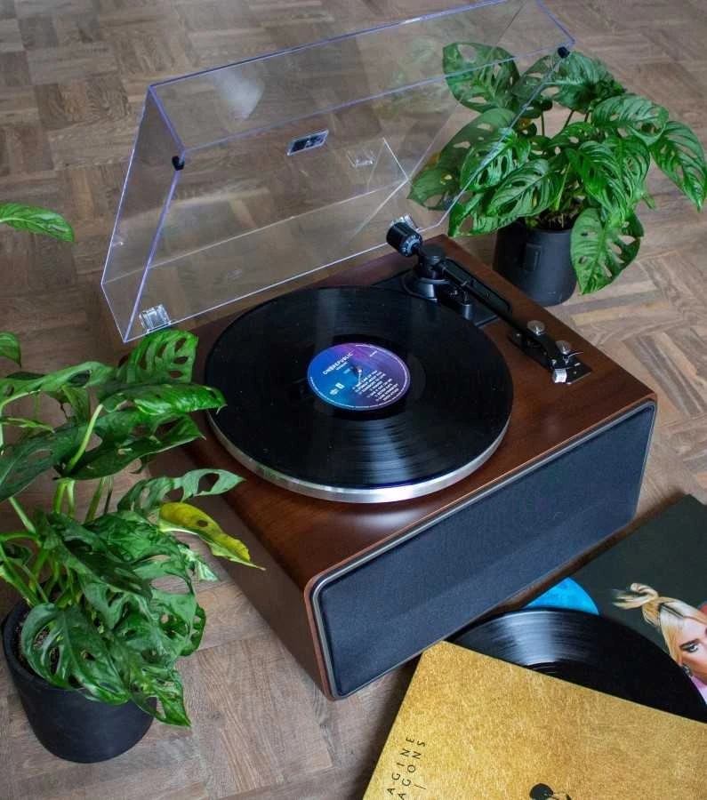 Lenco LS-470WA - Hi-Fi patefonas su garsiakalbiais ir Bluetooth