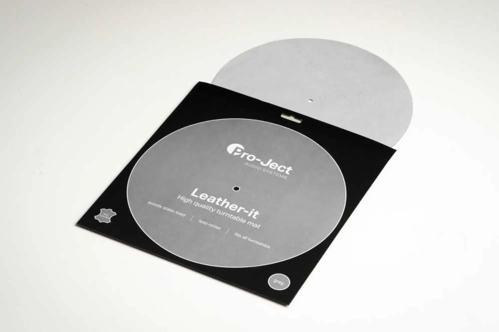 Pro-Ject Leather It G antistatinis ir antirezonansinis odinis kilimėlis – pilka
