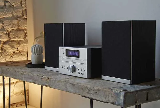 Muzikinis centras Garso Sistema - Thomson Micro Sound System BT CD/MP3/USB Pilkas