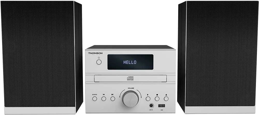 Muzikinis centras Garso Sistema - Thomson Micro Sound System BT CD/MP3/USB Pilkas