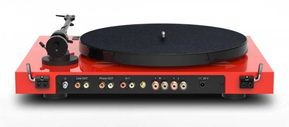 Patefonas Pro-Ject JukeBox E1 su OM5e galvute ir Bluetooth, Raudonas