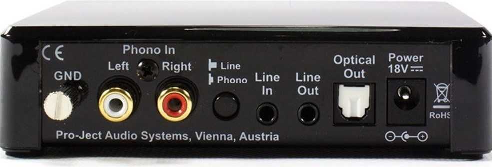 PRO-JECT Optical Box E Fono fono pirminis stiprintuvas Juodas