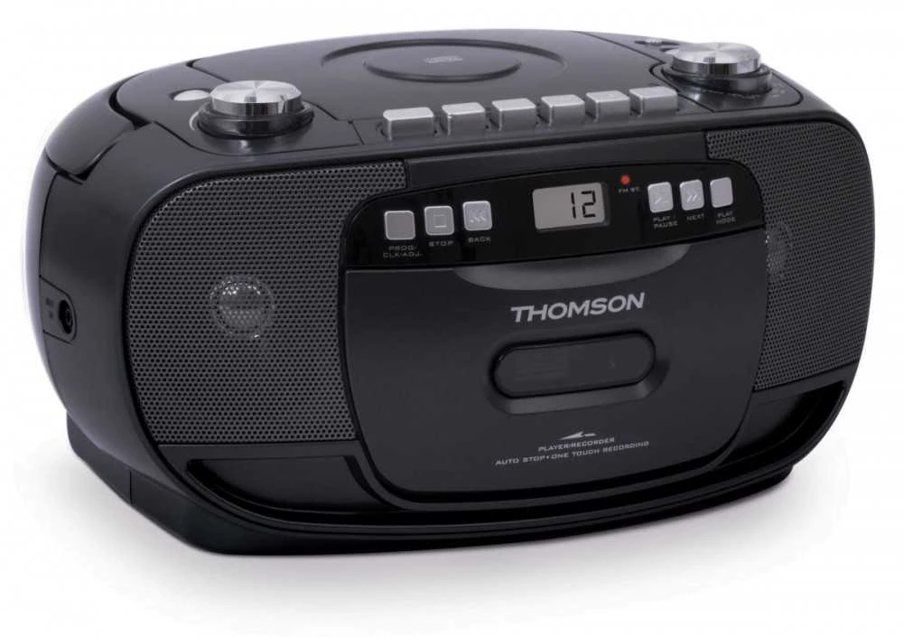 Thomson RK200CD nešiojamoji stereo sistema Analoginis 2,4 W Juoda