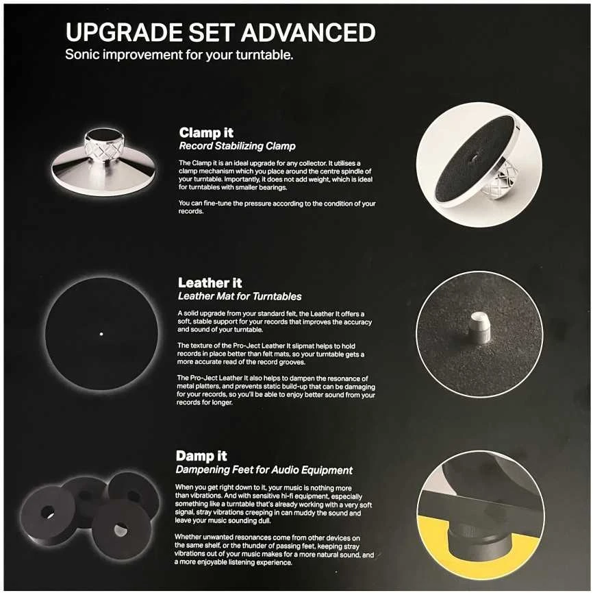 Priedų rinkinys, skirtas Pro-Ject Upgrade Set Advanced patefonui atnaujinti