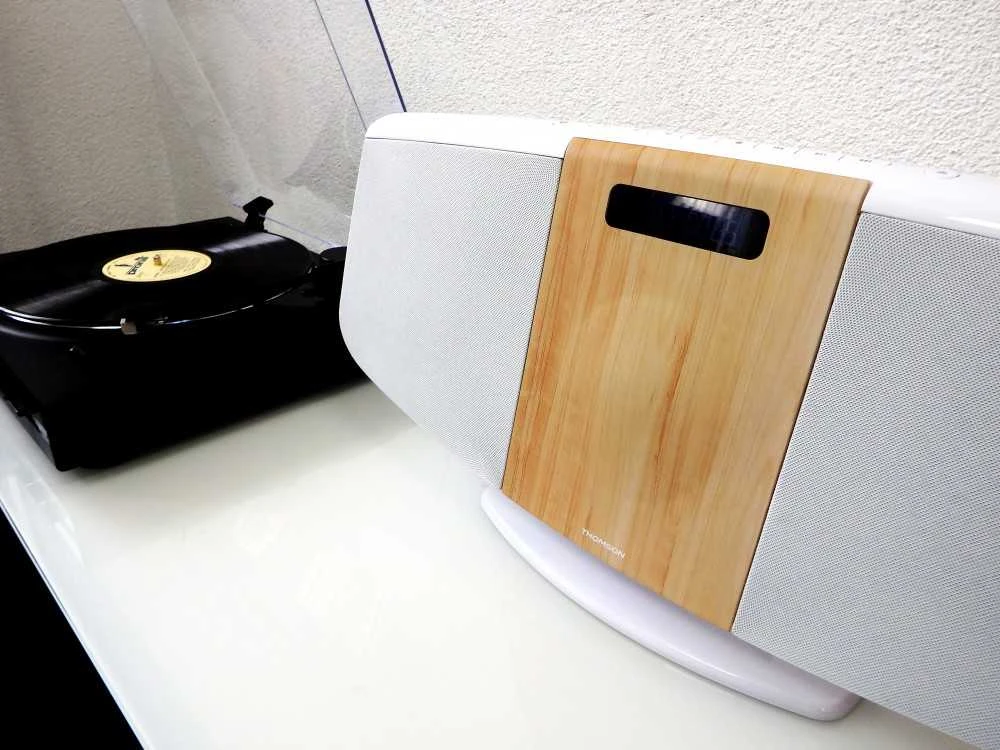 Stereo grotuvas / skaitmeninė mini sistema su patefonu THOMSON TT350 ir MIC401