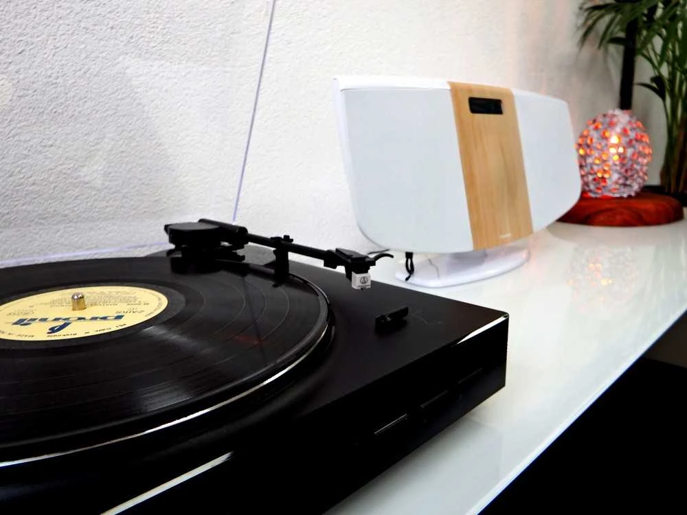 Stereo grotuvas / skaitmeninė mini sistema su patefonu THOMSON TT350 ir MIC401