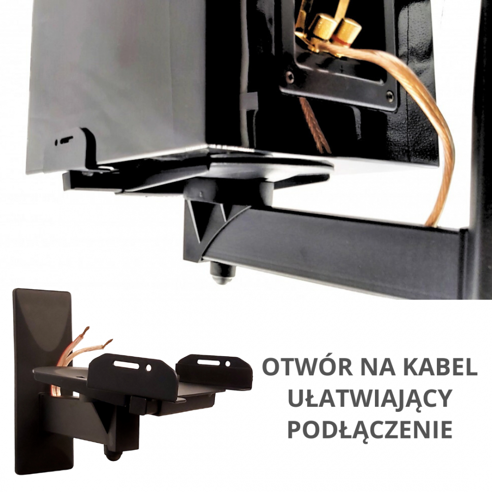 Sieninis garsiakalbių laikiklis – universalus, neinvazinis AQ VisiOn BR03AS