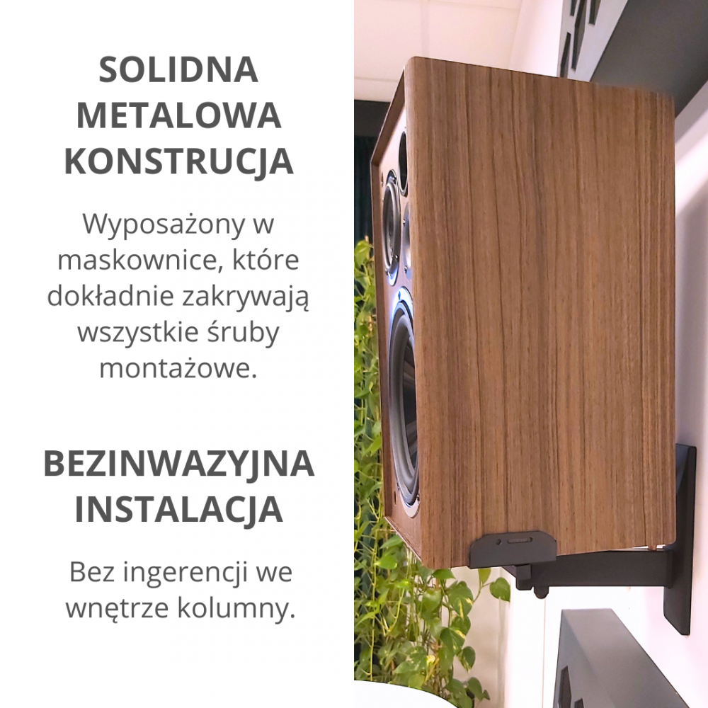 Sieninis garsiakalbių laikiklis – universalus, neinvazinis AQ VisiOn BR03AS