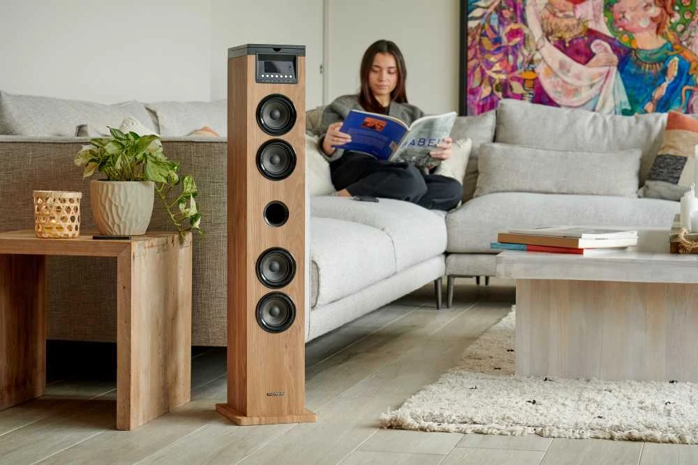 Muzikinis centras Stereo Sistema - Thomson Garso Bokštas 60W CD USB SD Radijas Aux Juodos Spalvos.