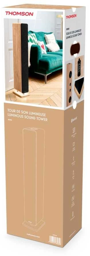 Muzikinis centras Thomson DS702 – multimedijos bokštas su „Bluetooth“, USB, optine įvestimi ir apšvietimu