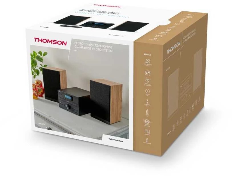 Muzikinis centras Garso Įranga - Thomson Micro System BT Radijas FM/CD/MP3/USB Juodas