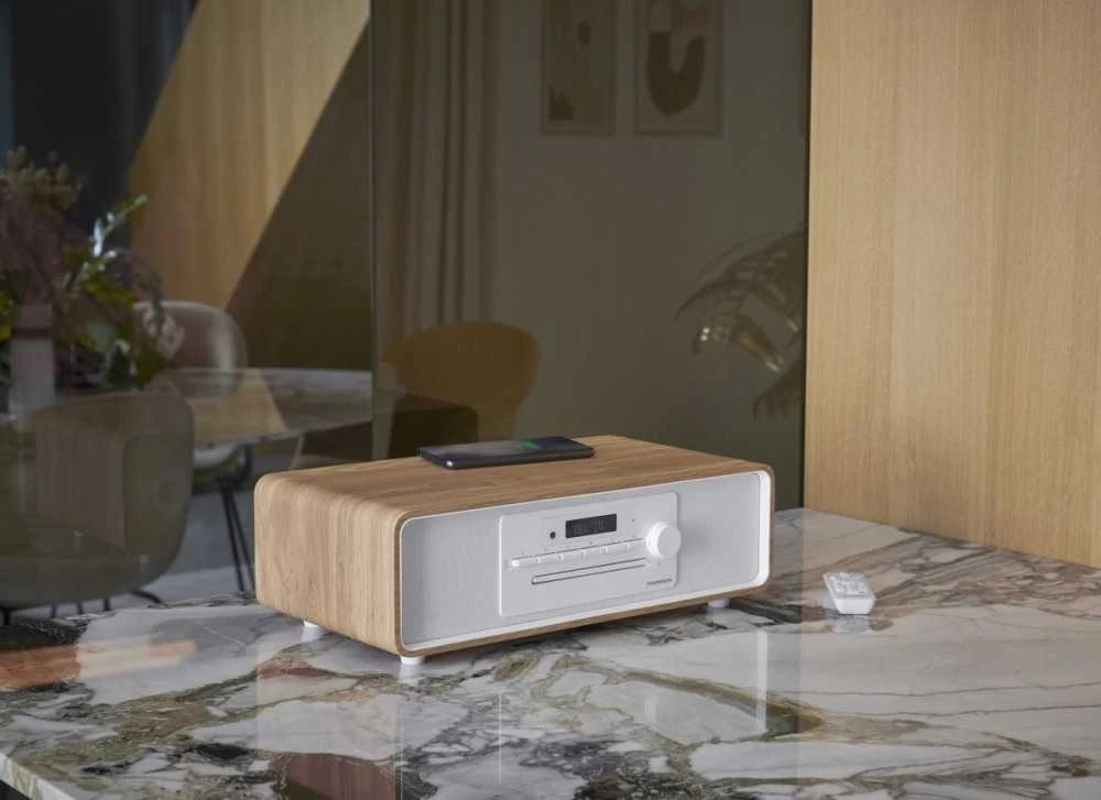 Muzikinis centras Garso Sistema - Thomson Micro Sound System BT, FM Radijas, CD Grotuvas, USB Skaitytuvas Baltas