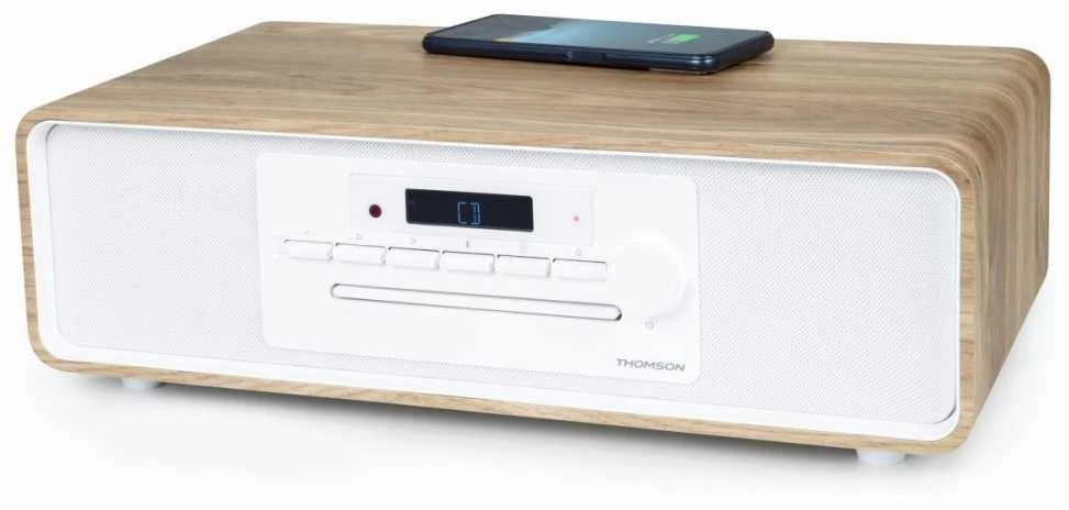 Muzikinis centras Garso Sistema - Thomson Micro Sound System BT, FM Radijas, CD Grotuvas, USB Skaitytuvas Baltas