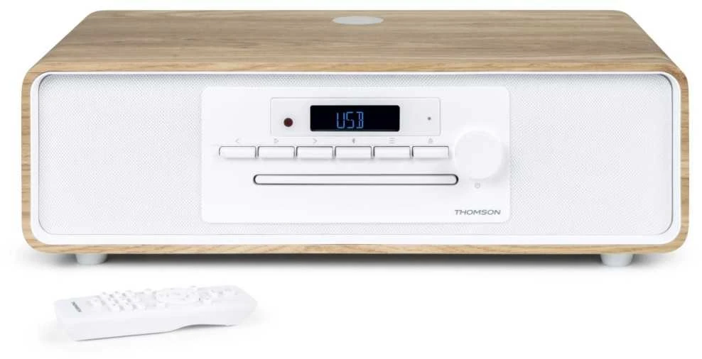 Muzikinis centras Thomson MIC301IDABBT - Mikrofonų sistema su CD/MP3/USB/FM/DAB+ ir „Bluetooth“ - balta