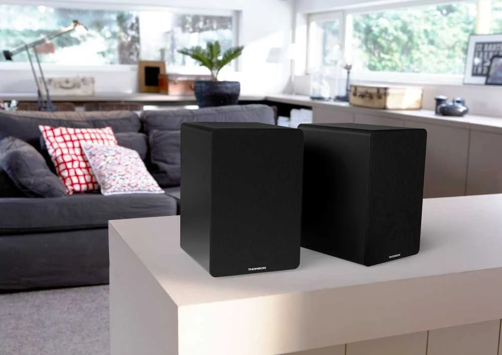 Kompiuterio kolonėlės Knygų Lentynos Garsiakalbiai Thomson Hifi 50W BT 5.0 Rca Juodi