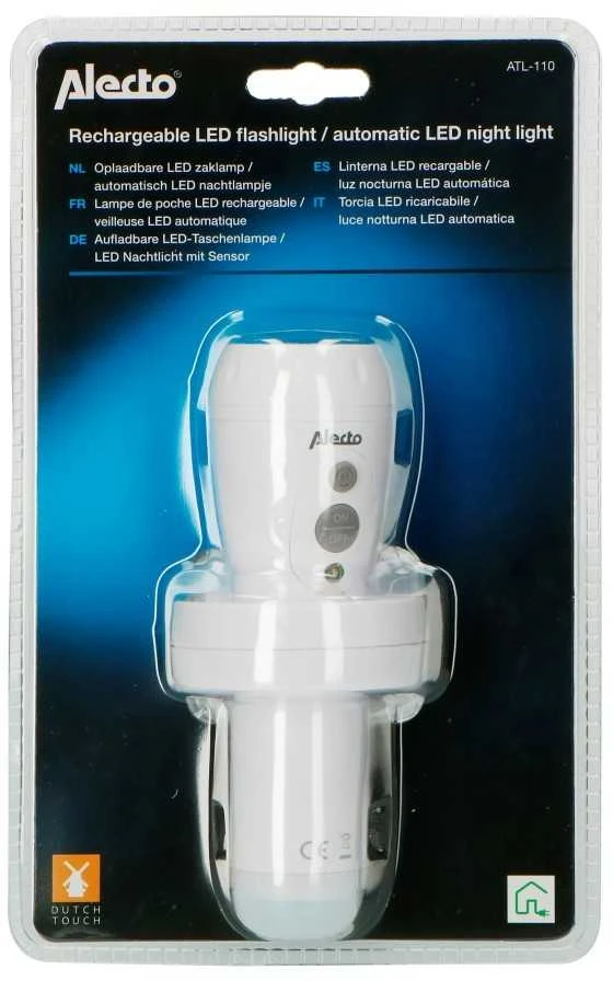 Žibintuvėlis LED / naktinė lempa su Alecto ATL-110 pakrovėju