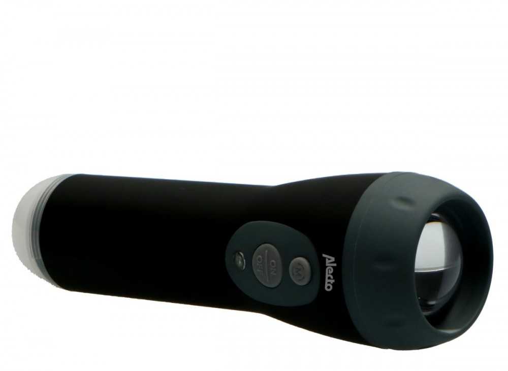 Alecto ATL-110ZT LED žibintuvėlis/naktinė lempa su pakrovėju