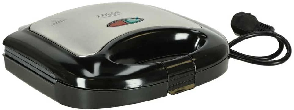 Sumuštinių keptuvas Adler | Sumuštinių keptuvė | AD 3015 | 750 W | Lentelių skaičius 1 | Kepinių skaičius 2 | Juodas