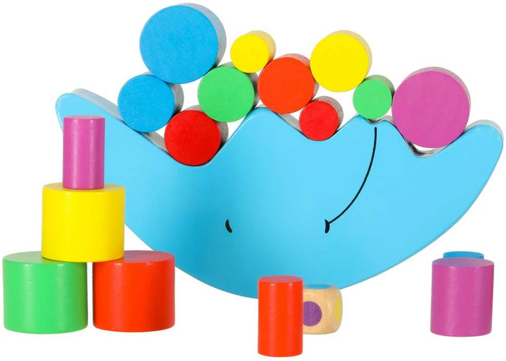 Dėlionė Roger Balansuojantis mėnulio medinis montessori vikrumo žaidimas