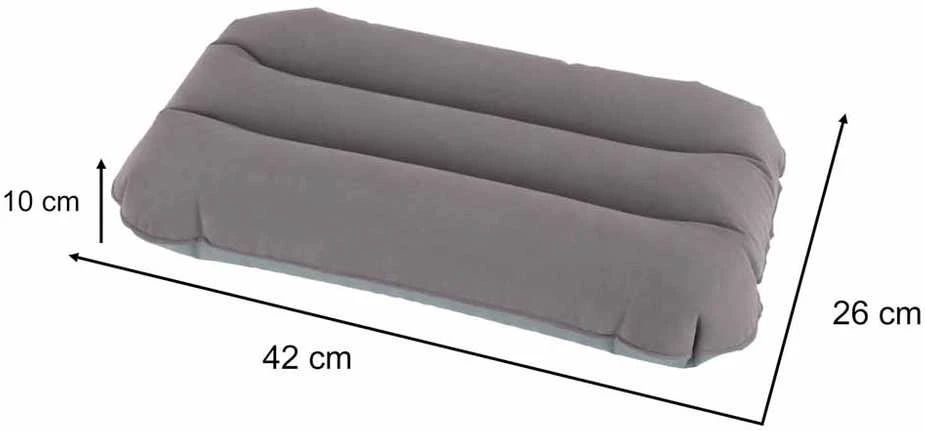 BESTWAY 67121 Kelioninė pripučiama veliūrinė pagalvėlė pilka