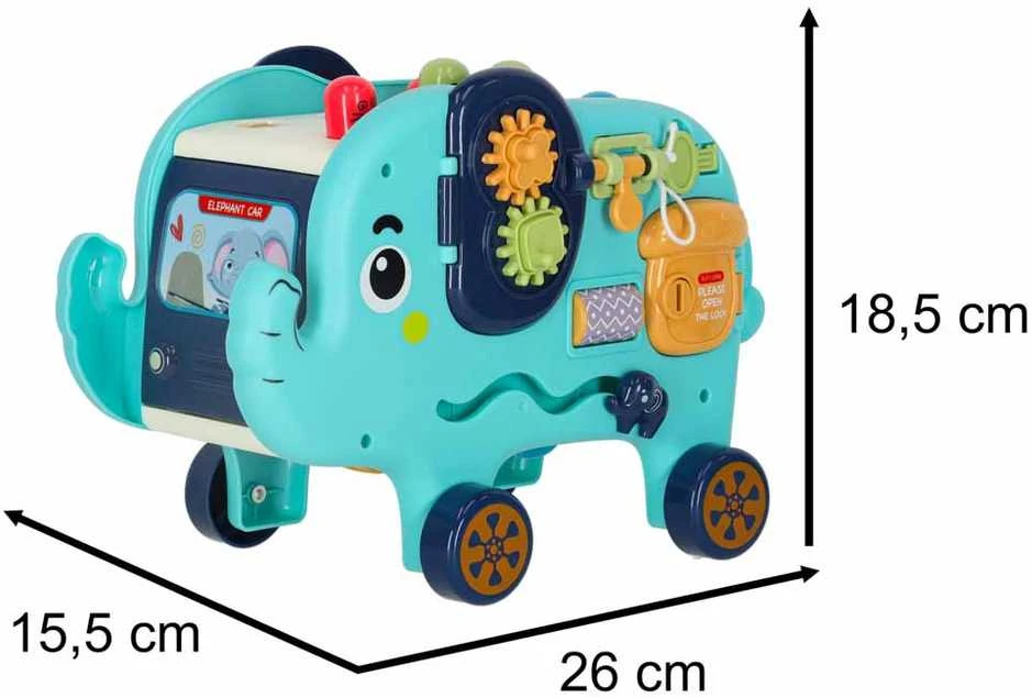 Roger Interaktyvus montessori dramblių rūšiuotuvas 26cm plaktukas