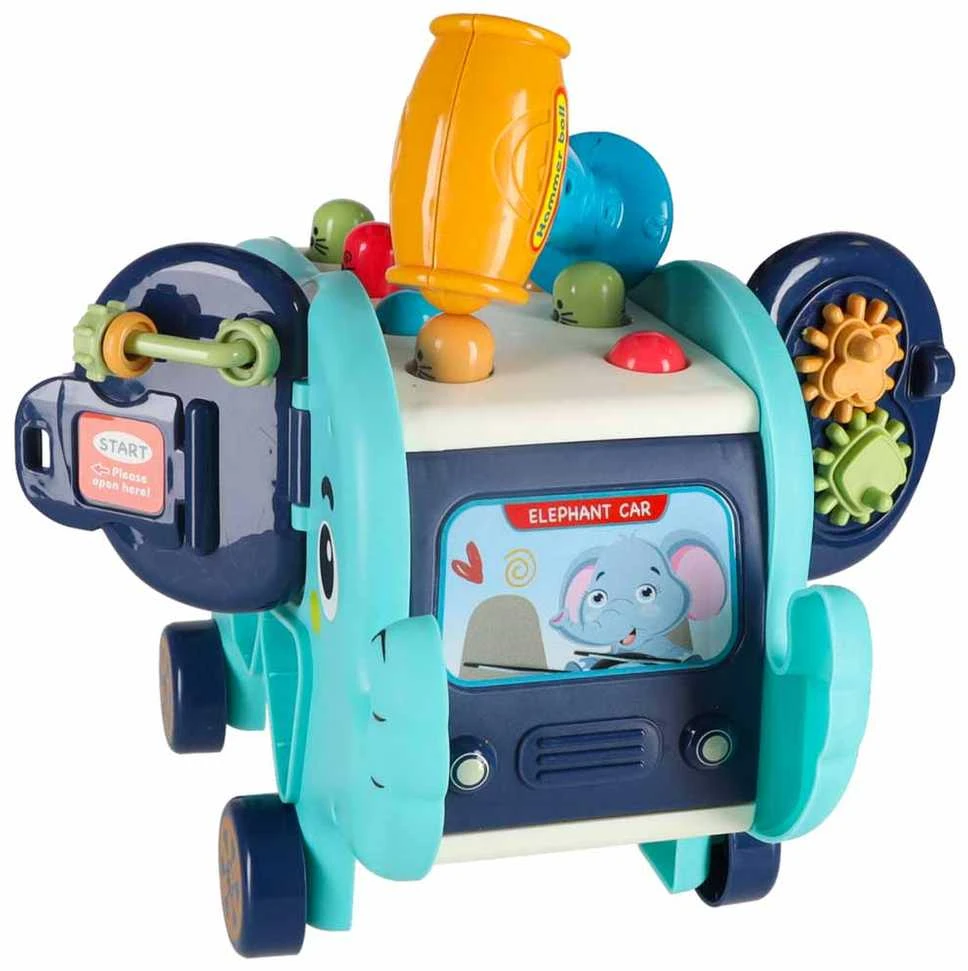 Roger Interaktyvus montessori dramblių rūšiuotuvas 26cm plaktukas