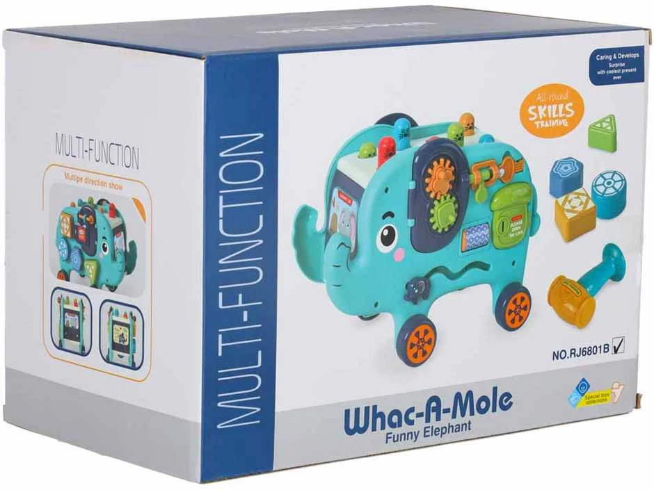 Roger Interaktyvus montessori dramblių rūšiuotuvas 26cm plaktukas