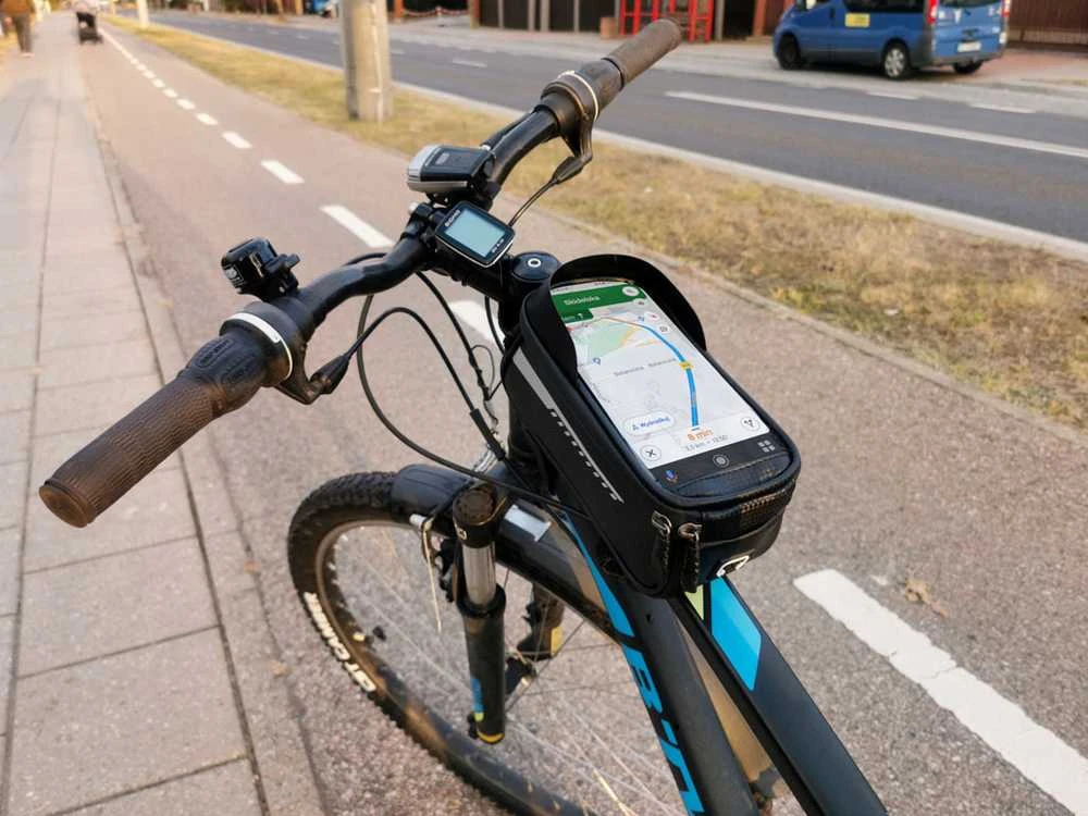 Ikonka Dviračių krepšys pannier vandeniui atsparus telefono laikiklis