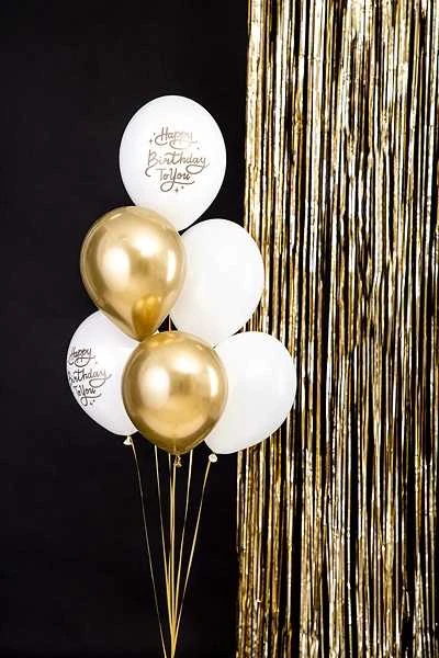 PartyDeco Balionų rinkinys Happy Birthday, 6 vnt