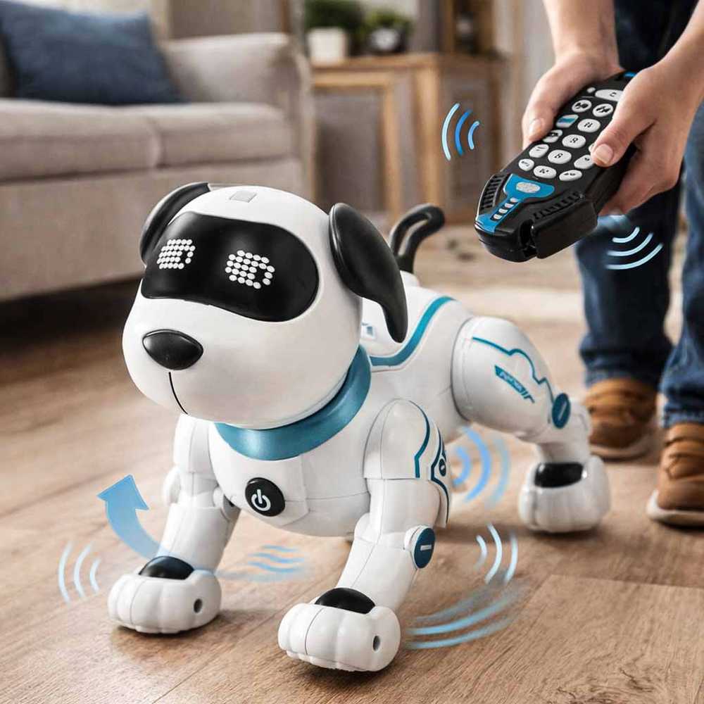 RC robotas šuo šokinėja vaikšto