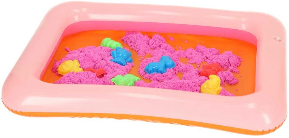 Kinetinis smėlis kibirėlyje 1kg melės smėlio spalvos