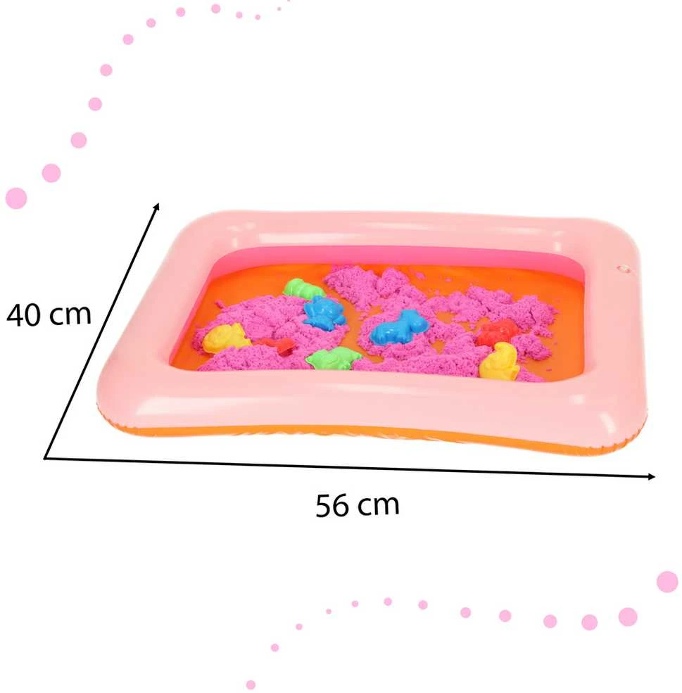 Kinetinis smėlis kibirėlyje 1kg melės smėlio spalvos