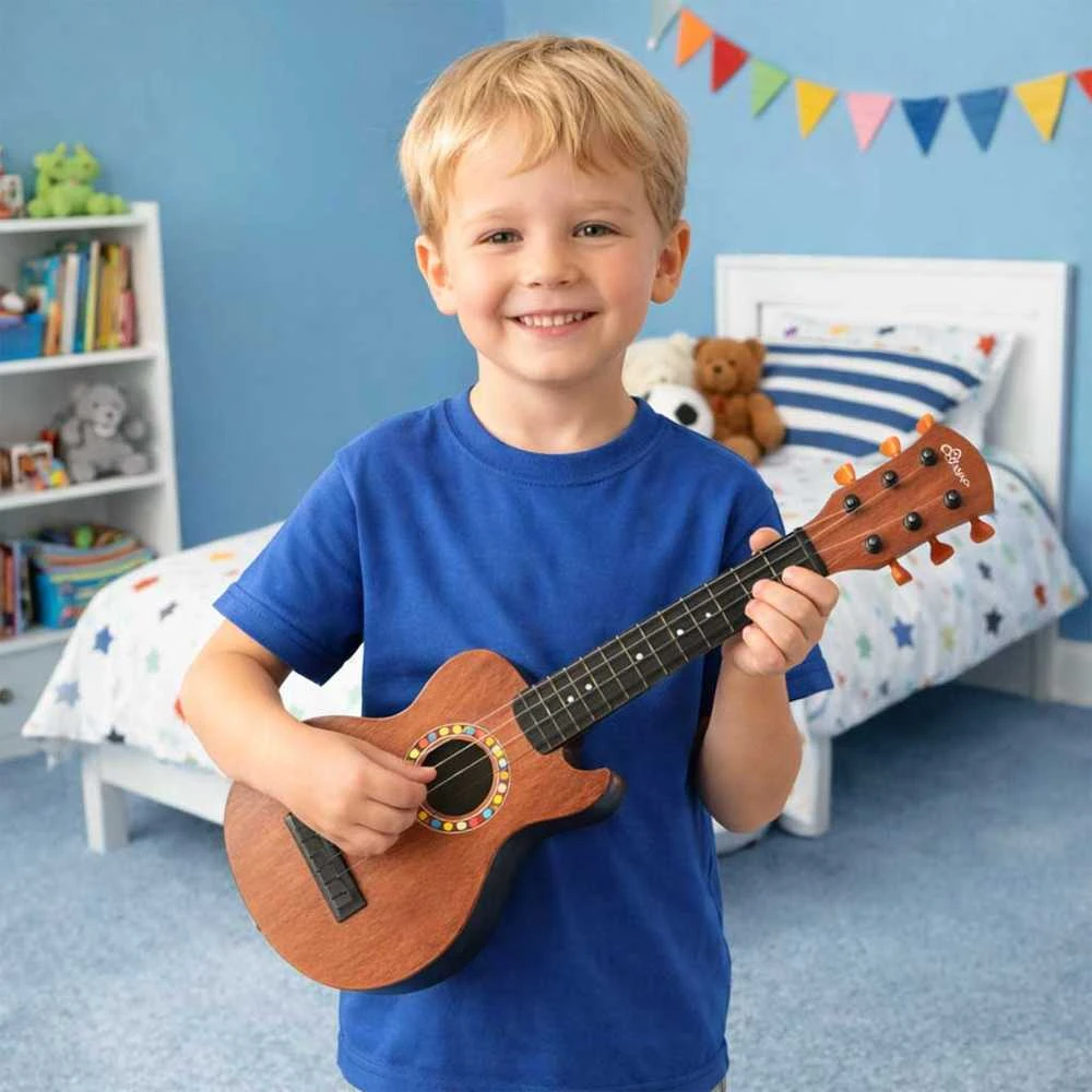 Ikonka Vaikiška gitara, 46,5 cm, ruda/juoda
