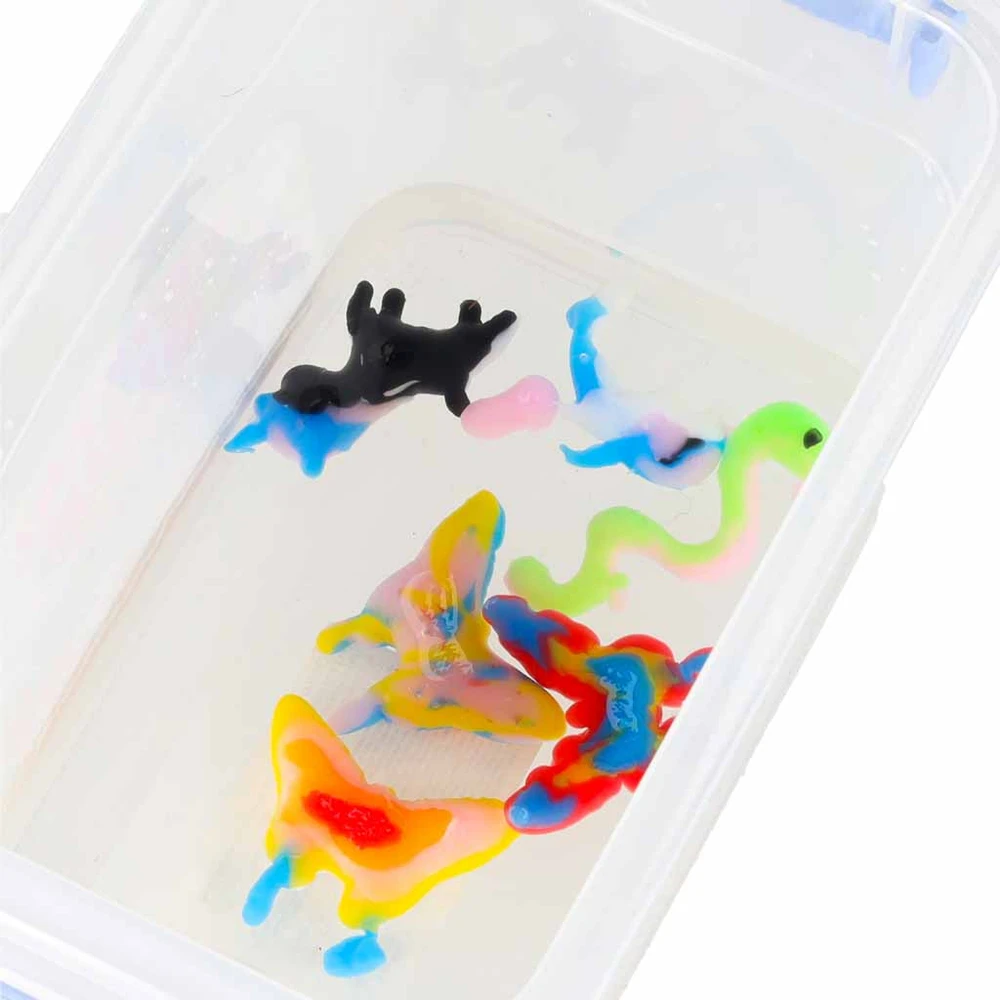 Ikonka Klej crystal glue slime 3D komplektas 26el.