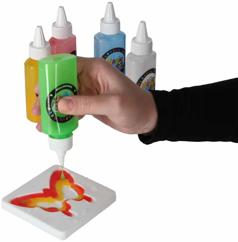 Ikonka Klej crystal glue slime 3D komplektas 26el.