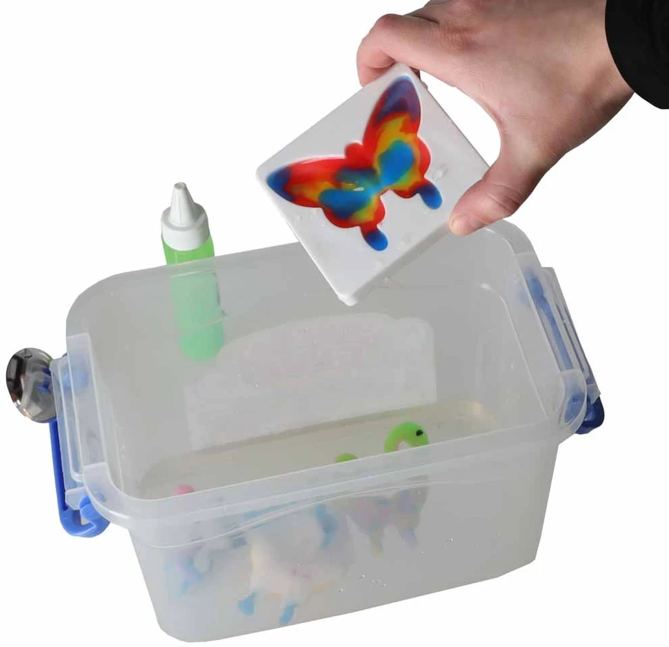 Ikonka Klej crystal glue slime 3D komplektas 26el.