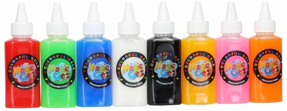 Ikonka Klej crystal glue slime 3D komplektas 26el.