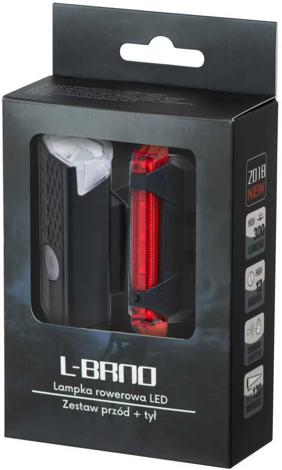 Roger LED dviračių žibintų galinis-priekinis komplektas USB
