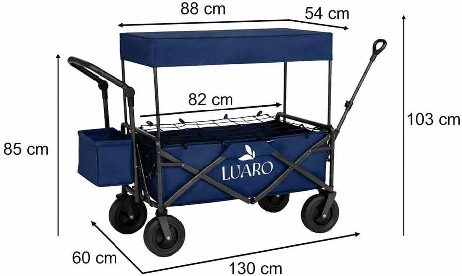 Transportinis vežimėlis mėlynas
