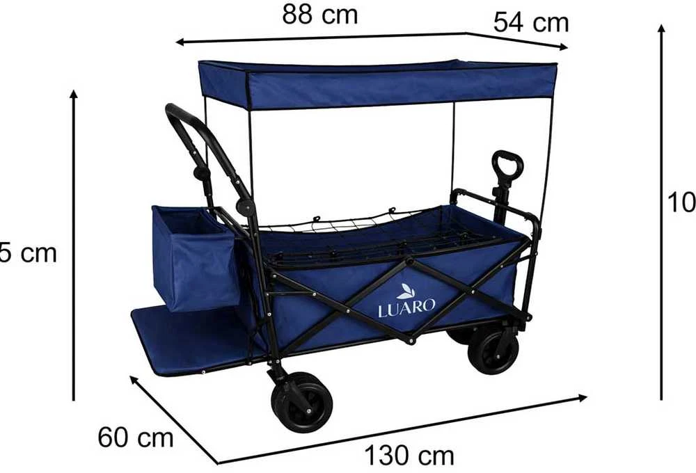 Transportinis vežimėlis mėlynas