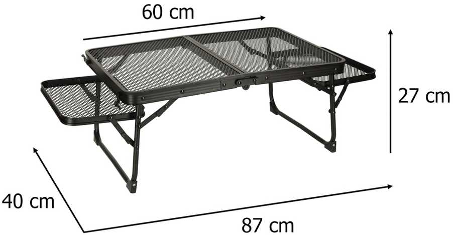 Sulankstomas turistinis stalas 88x60x40x27 cm