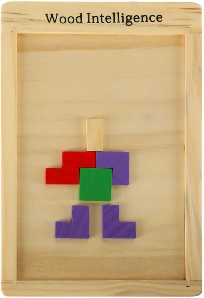 Medinės dėlionės tetris blokai 40el.