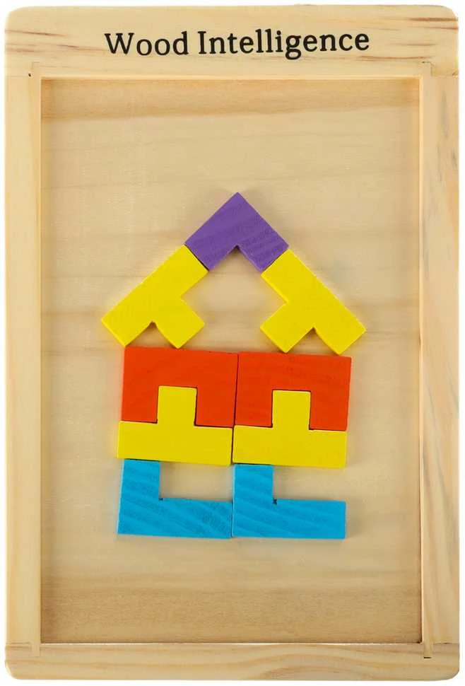 Medinės dėlionės tetris blokai 40el.